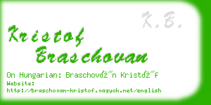 kristof braschovan business card